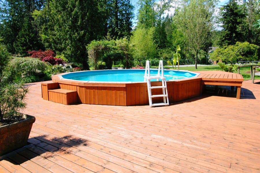 Above Ground Swimming Pool on Deck 